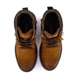 Bottines Croute De Cuir à Lacets Avec Zip Logo Brodé Tan T40/46 Homme DOCKERS BY GERLI -Dockers by Gerli Soldes Magasin bottines croute de cuir a lacets avec zip logo brode tan t40 46 homme dockers by gerli 4