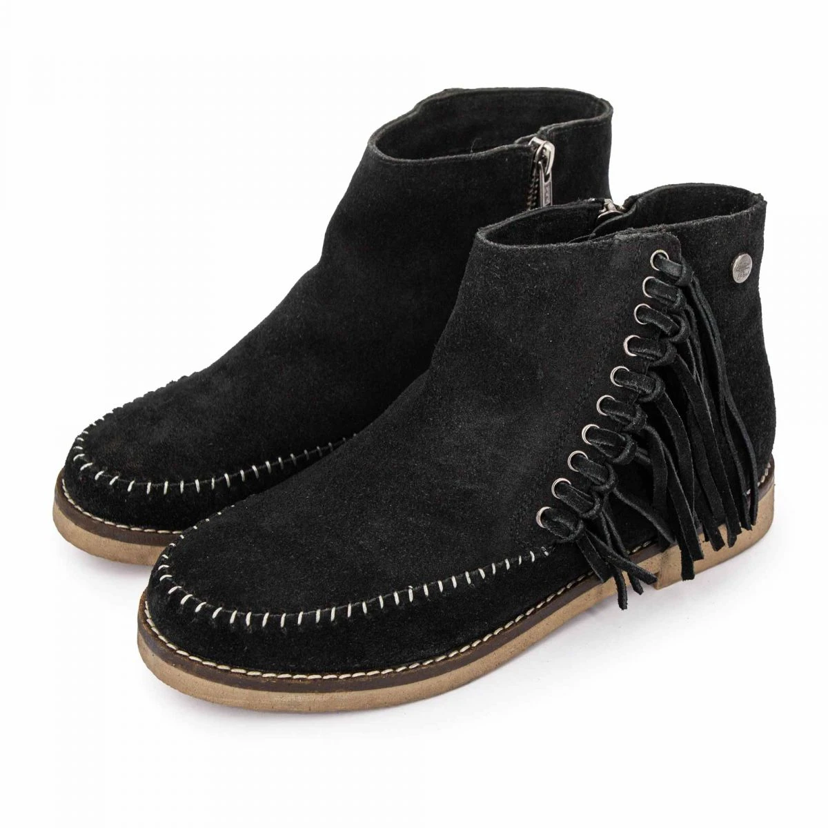 Bottines Cuir Suédé Frange Mia Femme INITIALE PARIS 12 Bottines Cuir Suédé Frange Mia Femme INITIALE PARIS – Image 10