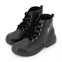 Bottines Similicuir Avec Zip Logo Doré Lacets Décoratifs Noir T27-34 Enfant US POLO -Dockers by Gerli Soldes Magasin bottines similicuir avec zip logo dore lacets decoratifs noir t27 34 enfant us polo 2