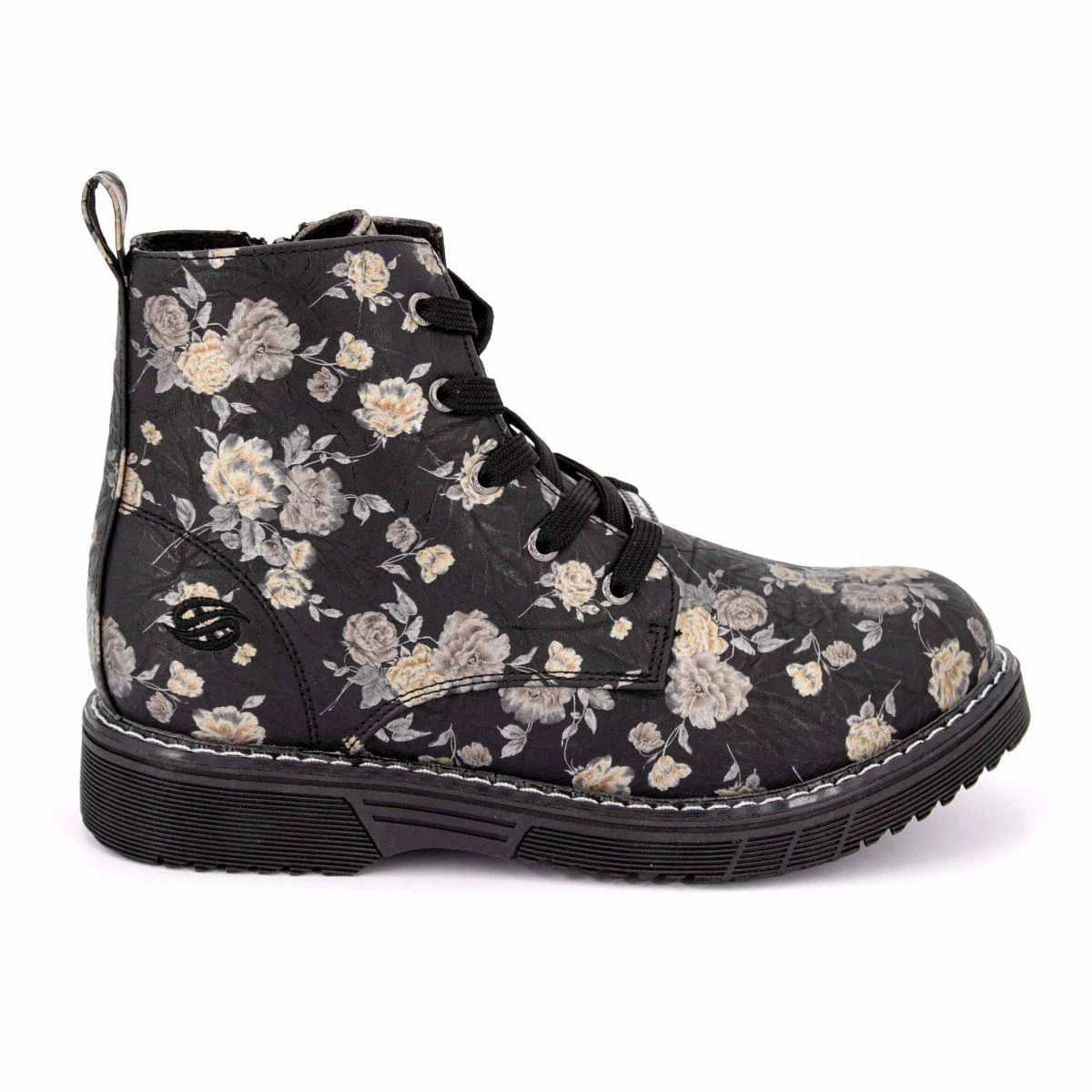 Bottines Zippées à Lacets Imprimé Fleurs Femme DOCKERS BY GERLI 3 Bottines Zippées à Lacets Imprimé Fleurs Femme DOCKERS BY GERLI
