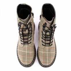 Bottines Zippées à Lacets Imprimé Prince De Galles Femme DOCKERS BY GERLI -Dockers by Gerli Soldes Magasin bottines zippees a lacets imprime prince de galles femme dockers by gerli 2