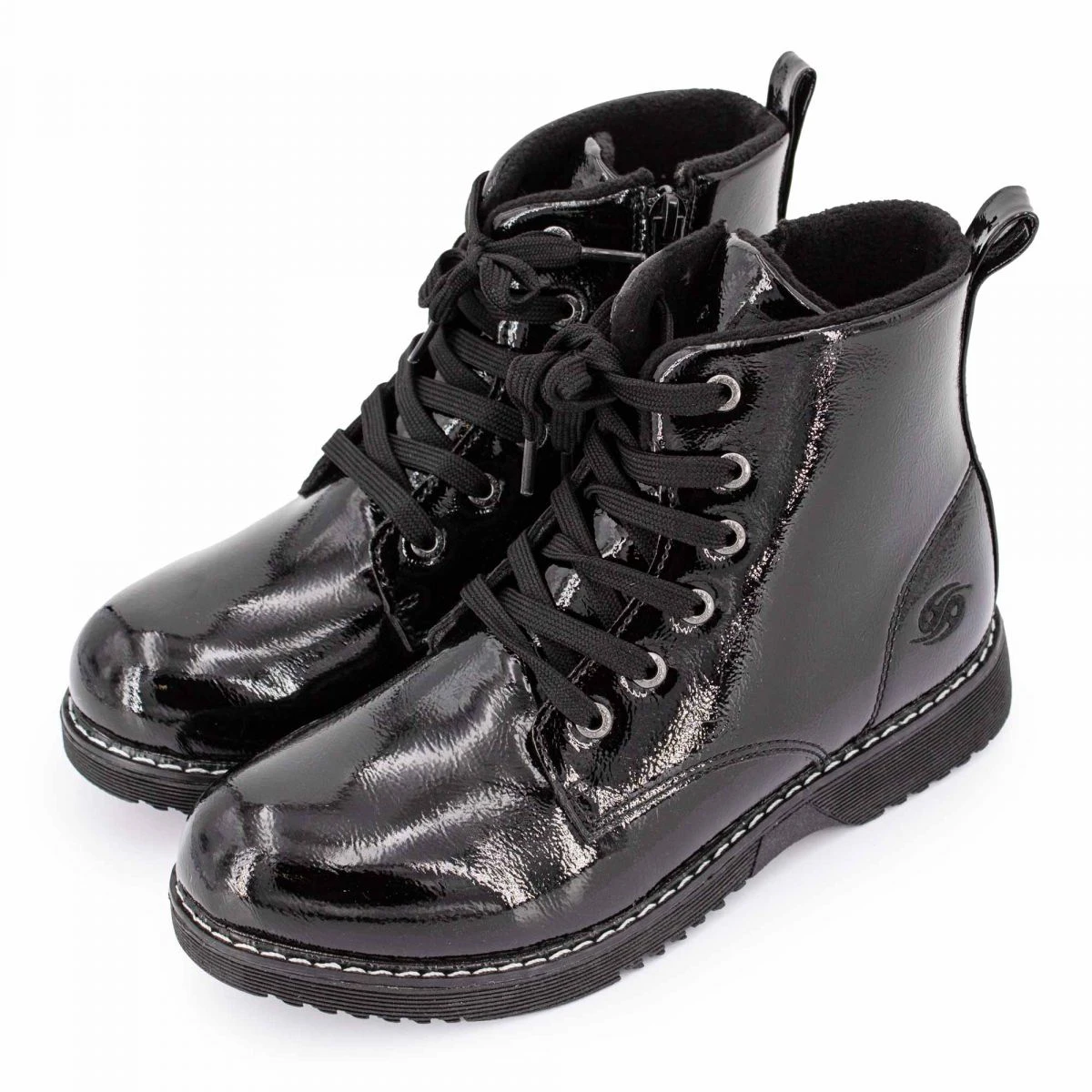 Bottines Zippées à Lacets Vernis Femme DOCKERS BY GERLI 6 Bottines Zippées à Lacets Vernis Femme DOCKERS BY GERLI – Image 4