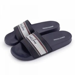 Claquettes Rayées Logo Homme JACK & JONES -Dockers by Gerli Soldes Magasin claquettes rayees logo homme jack jones 6