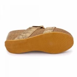 Mules à Talon Compensé Double Bride Motif Serpent Coco Femme BIOSTOCK -Dockers by Gerli Soldes Magasin mules a talon compense double bride motif serpent coco femme biostock 4