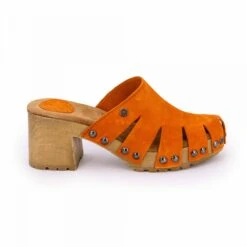Mules A Talon Naranja Fi2880 T36-41 Femme PORRONET