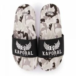Mules Camouflage Blanc Avec Logo Relief Decal Homme KAPORAL -Dockers by Gerli Soldes Magasin mules camouflage blanc avec logo relief decal homme kaporal 4