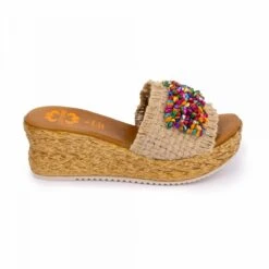 Mules Compensees Colores Fi2848 T36-41 Femme PORRONET