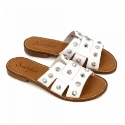 Mules Cuir Léger Silvia Borchie Femme SEMERDJIAN -Dockers by Gerli Soldes Magasin mules cuir leger silvia borchie femme semerdjian 3