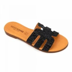 Mules Cuir Paillettes Femme SANDRACOVES