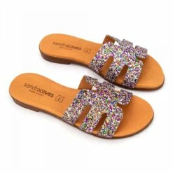 Mules Cuir Paillettes Femme SANDRACOVES -Dockers by Gerli Soldes Magasin mules cuir paillettes femme sandracoves 3