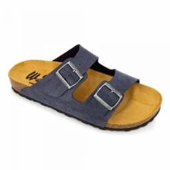 Mules Cuir Toile Légère Double Bride Homme WHY LAND