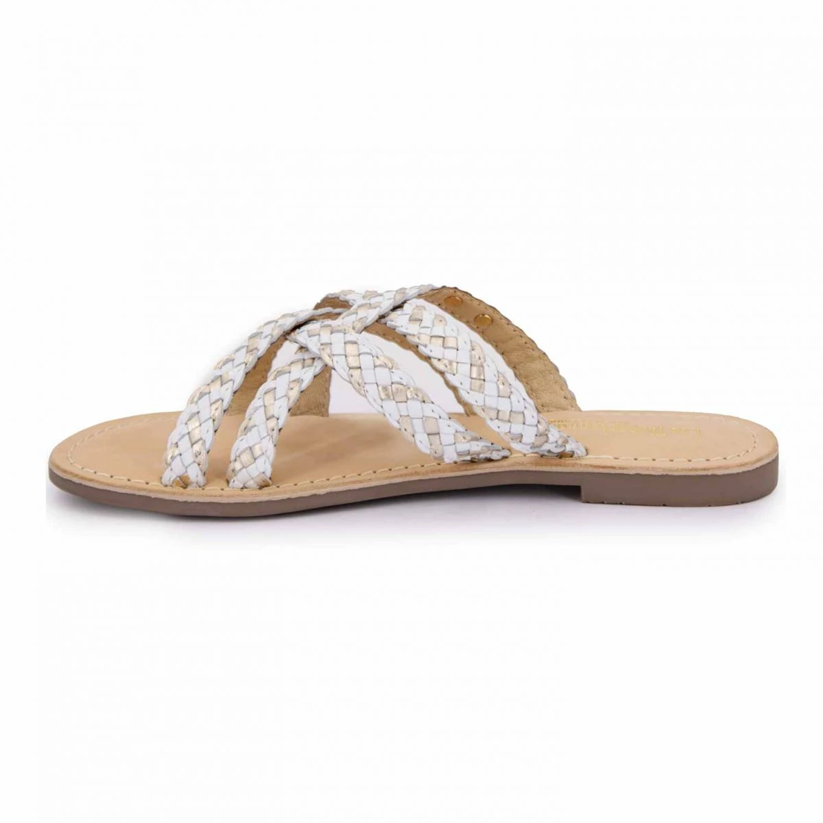 Mules Diamseo Blanc Or Muti Tresses T36-41 Femme LES TROPEZIENNES PAR M.BELARBI 4 Mules Diamseo Blanc Or Muti Tresses T36-41 Femme LES TROPEZIENNES PAR M.BELARBI – Image 2