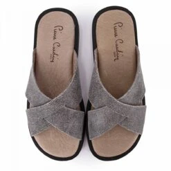 Mules En Cuir 212 T40-46 Gris Homme PIERRE CARDIN -Dockers by Gerli Soldes Magasin mules en cuir 212 t40 46 gris 2