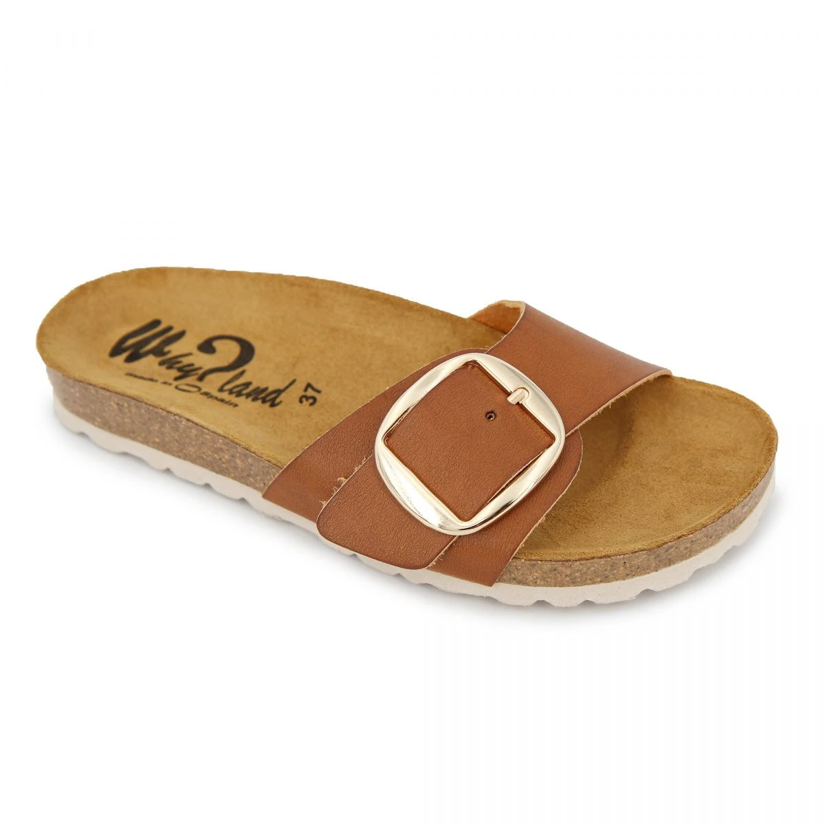 Mules Plates Grainé Boucle Femme WHY LAND 4 Mules Plates Grainé Boucle Femme WHY LAND – Image 2