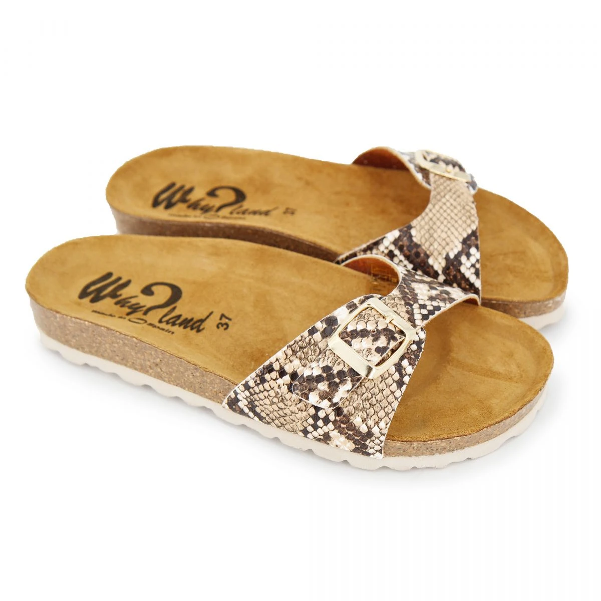 Mules Plates Python Boucle Femme WHY LAND 4 Mules Plates Python Boucle Femme WHY LAND – Image 2