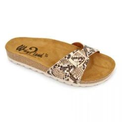 Mules Plates Python Boucle Femme WHY LAND