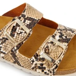 Mules Plates Python Double Boucle Femme WHY LAND -Dockers by Gerli Soldes Magasin mules plates python double boucle femme why land 2