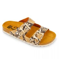Mules Plates Python Double Boucle Femme WHY LAND