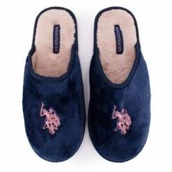 Pantoufles Fourrés Avec Logo Brodé Rose Confort Bleu Fonce T36-41 Femme US POLO -Dockers by Gerli Soldes Magasin pantoufles fourres avec logo brode rose confort bleu fonce t36 41 femme us polo 2