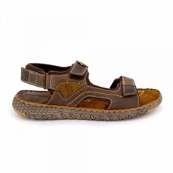 Sandale Coast-ss23-01 Cuir Marron Fonce / Tabac T40-46 Homme PIERRE CARDIN