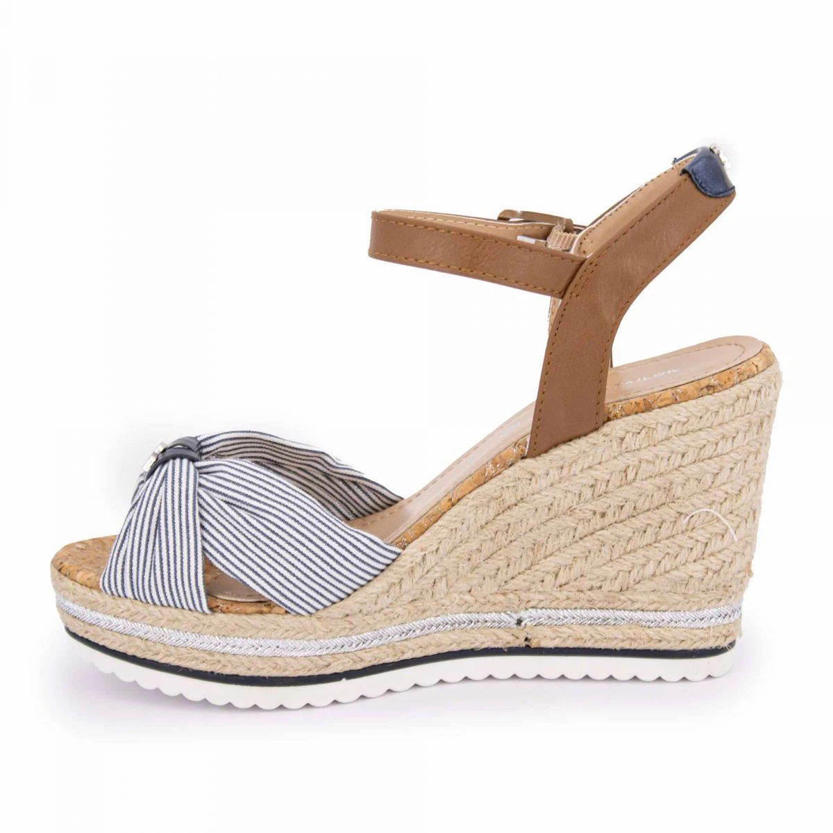 Sandale Compensee Navy/argent 5390211 T36-41 Femme TOM TAILOR 4 Sandale Compensee Navy/argent 5390211 T36-41 Femme TOM TAILOR – Image 2