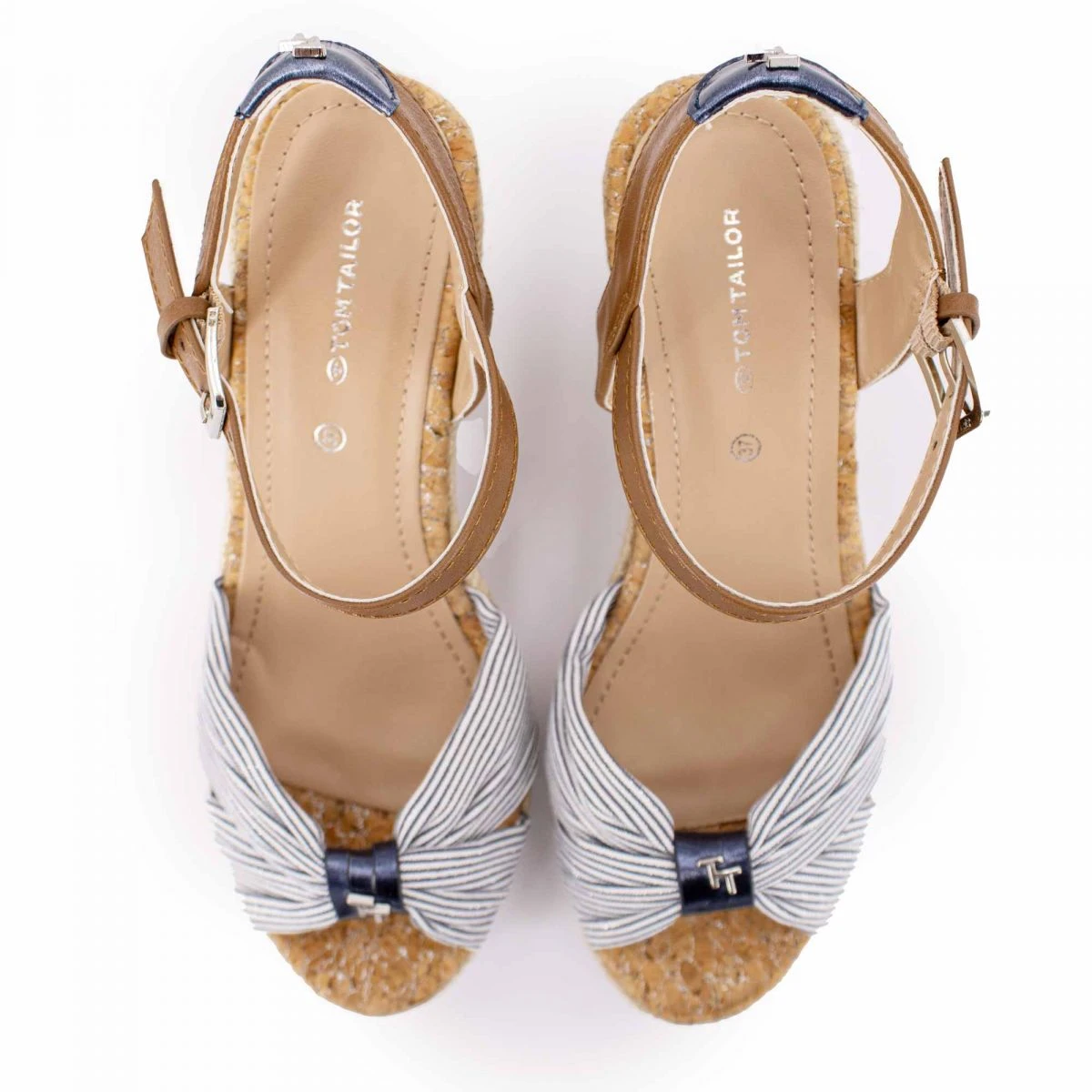 Sandale Compensee Navy/argent 5390211 T36-41 Femme TOM TAILOR 5 Sandale Compensee Navy/argent 5390211 T36-41 Femme TOM TAILOR – Image 3