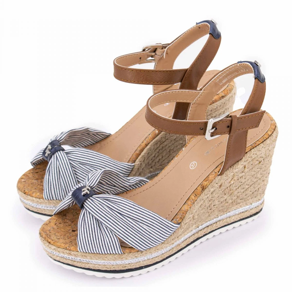 Sandale Compensee Navy/argent 5390211 T36-41 Femme TOM TAILOR 6 Sandale Compensee Navy/argent 5390211 T36-41 Femme TOM TAILOR – Image 4