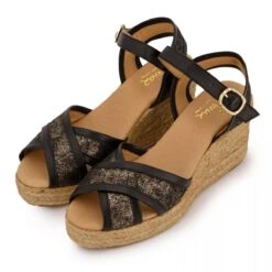 Sandale Hemp Glitter Negro 138/5p Pd T36/41 Femme PINAZ -Dockers by Gerli Soldes Magasin sandale hemp glitter negro 138 5p pd t36 41 2