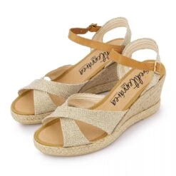 Sandales A Talon Compense Amida D09 Or Femme MEDITERRANEA -Dockers by Gerli Soldes Magasin sandales a talon compense amida d09 or 3