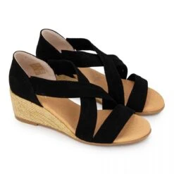 Sandales Compensees Ante Negro 517/5 T36/41 Femme PINAZ -Dockers by Gerli Soldes Magasin sandales compensees ante negro 517 5 t36 41 2