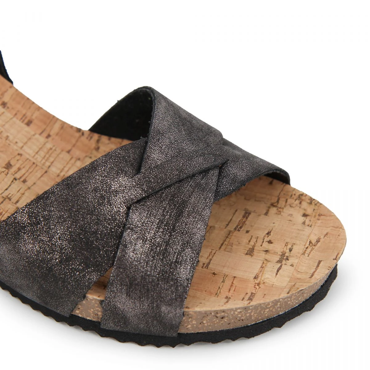 Sandales Compensées Effet Vieilli Boucle Femme WHY LAND 5 Sandales Compensées Effet Vieilli Boucle Femme WHY LAND – Image 3