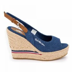 Sandales Compensees Jeans Aylin 005w Femme US POLO