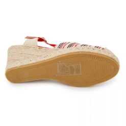 Sandales Compensées Rayées Toile Légère Semelle Corde Boucle Femme MTNG -Dockers by Gerli Soldes Magasin sandales compensees rayees toile legere semelle corde boucle femme mtng 12