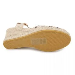 Sandales Compensées Rayées Toile Légère Semelle Corde Boucle Femme MTNG -Dockers by Gerli Soldes Magasin sandales compensees rayees toile legere semelle corde boucle femme mtng 14