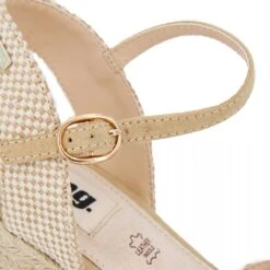 Sandales Compensées Rayées Toile Légère Semelle Corde Boucle Femme MTNG -Dockers by Gerli Soldes Magasin sandales compensees rayees toile legere semelle corde boucle femme mtng 8