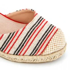 Sandales Compensées Rayées Toile Légère Semelle Corde Boucle Femme MTNG -Dockers by Gerli Soldes Magasin sandales compensees rayees toile legere semelle corde boucle femme mtng 9