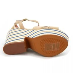 Sandales Compensées Semelle Rayée Suedées Femme MARIAMARE -Dockers by Gerli Soldes Magasin sandales compensees semelle rayee suedees femme mariamare 7