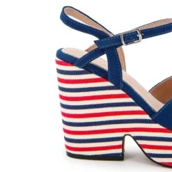 Sandales Compensées Semelle Rayée Suedées Femme MARIAMARE -Dockers by Gerli Soldes Magasin sandales compensees semelle rayee suedees femme mariamare 8