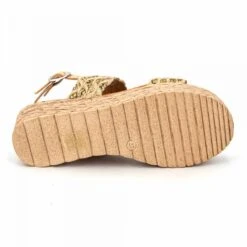 Sandales Compensées Tissées Cuir Léger Paillettes Femme SANDRACOVES -Dockers by Gerli Soldes Magasin sandales compensees tissees cuir leger paillettes femme sandracoves 3