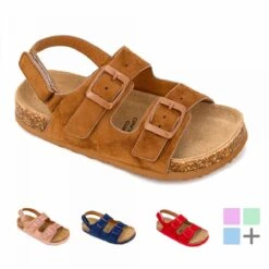 Sandales Confortables Boucles Scratch Suédé Kelsy Enfant LEE COOPER