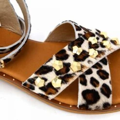 Sandales Cuir Imprimé Léopard Clouté Giada Femme SEMERDJIAN -Dockers by Gerli Soldes Magasin sandales cuir imprime leopard cloute giada femme semerdjian 2