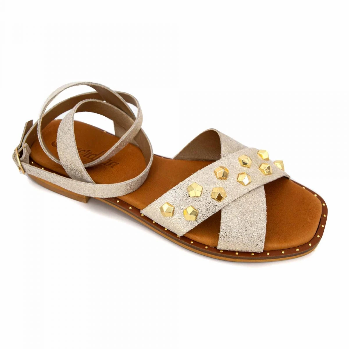 Sandales Cuir Léger Cloutées Giada Femme SEMERDJIAN 4 Sandales Cuir Léger Cloutées Giada Femme SEMERDJIAN – Image 2