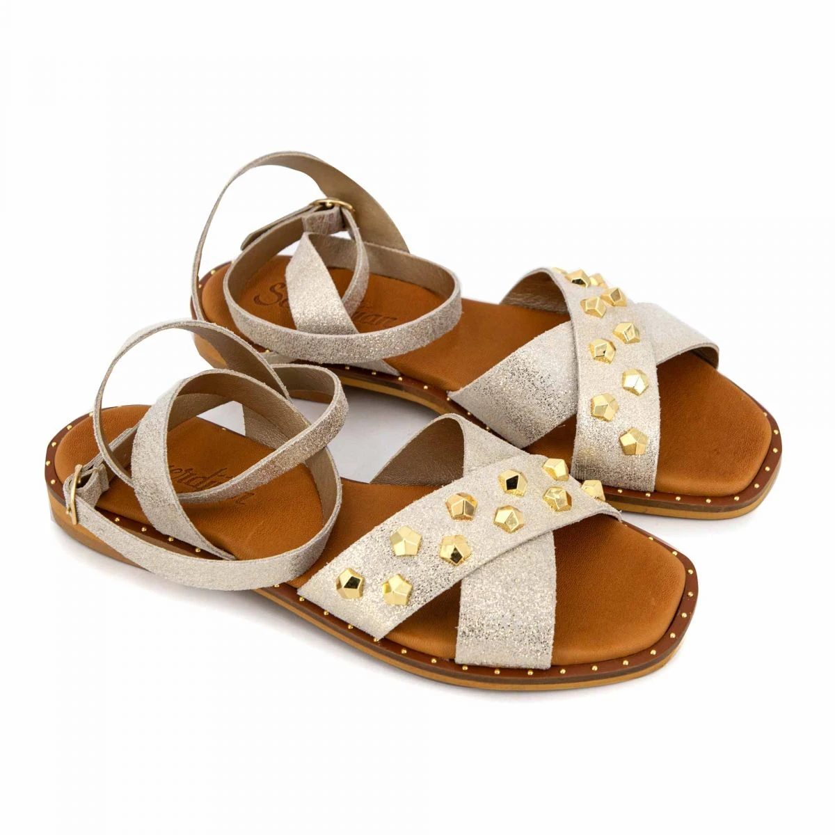 Sandales Cuir Léger Cloutées Giada Femme SEMERDJIAN 6 Sandales Cuir Léger Cloutées Giada Femme SEMERDJIAN – Image 4