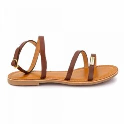 Sandales Hautes Bride Cheville Marron Hanak Cuir Femme LES TROPEZIENNES PAR M.BELARBI
