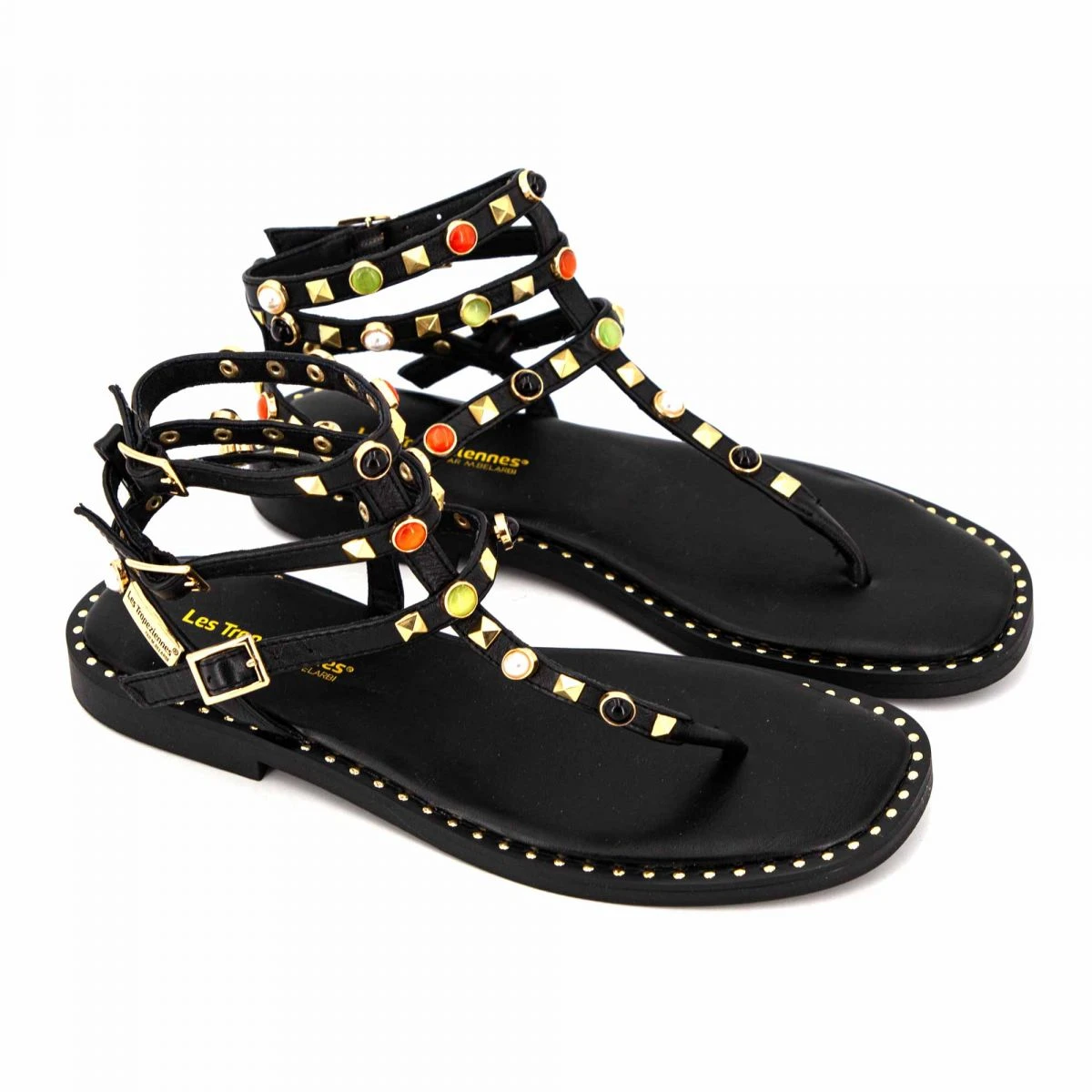 Sandales Hautes Cuir Léger Clouté Calva Femme LES TROPEZIENNES PAR M.BELARBI 5 Sandales Hautes Cuir Léger Clouté Calva Femme LES TROPEZIENNES PAR M.BELARBI – Image 3