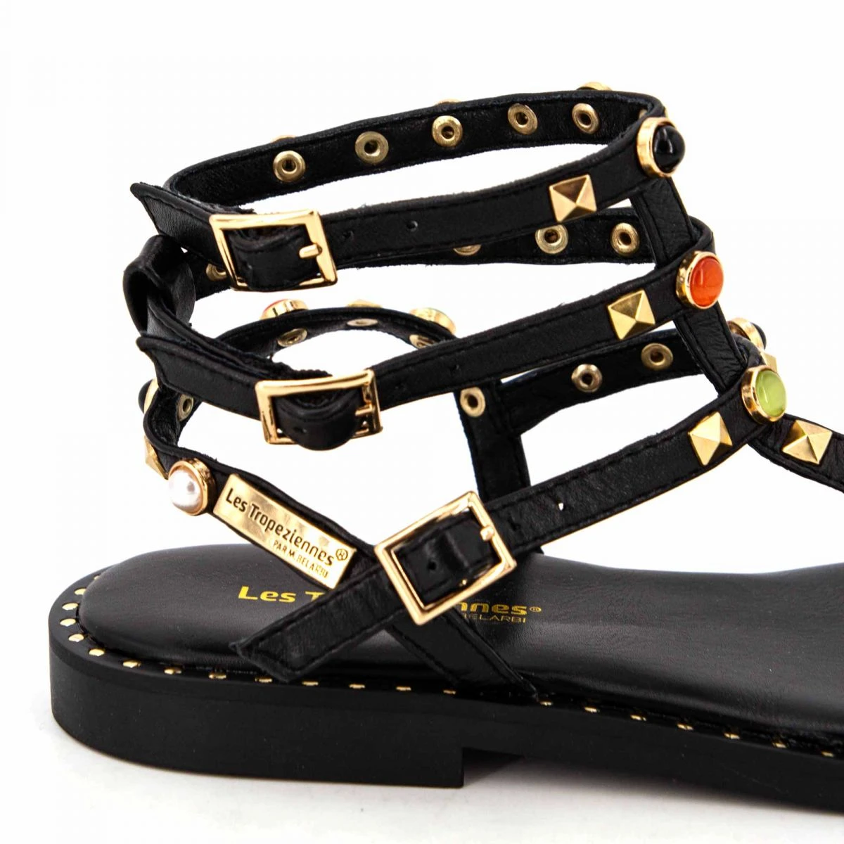 Sandales Hautes Cuir Léger Clouté Calva Femme LES TROPEZIENNES PAR M.BELARBI 7 Sandales Hautes Cuir Léger Clouté Calva Femme LES TROPEZIENNES PAR M.BELARBI – Image 5