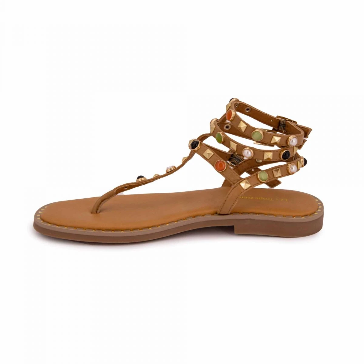 Sandales Hautes Cuir Léger Clouté Calva Femme LES TROPEZIENNES PAR M.BELARBI 8 Sandales Hautes Cuir Léger Clouté Calva Femme LES TROPEZIENNES PAR M.BELARBI – Image 6