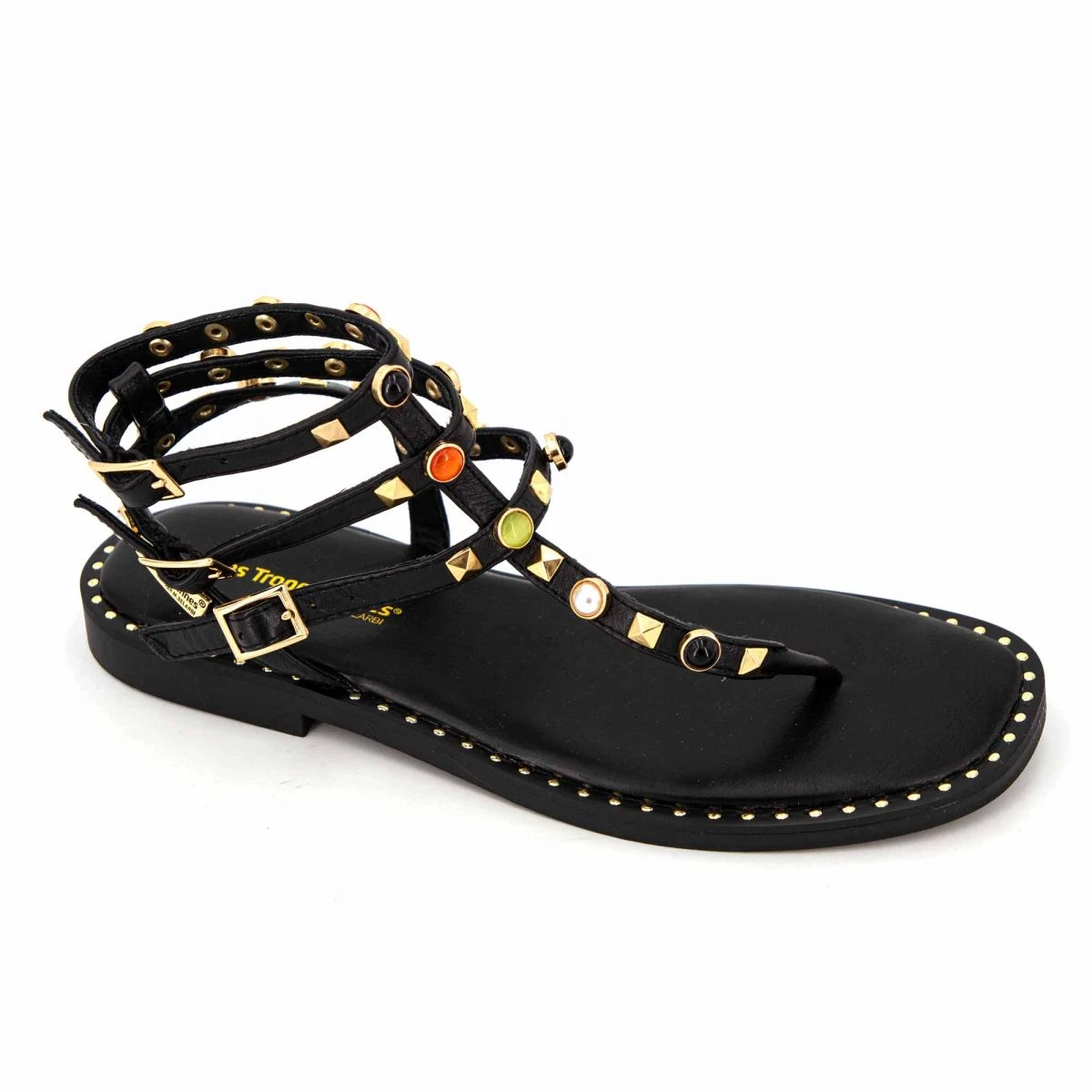 Sandales Hautes Cuir Léger Clouté Calva Femme LES TROPEZIENNES PAR M.BELARBI 3 Sandales Hautes Cuir Léger Clouté Calva Femme LES TROPEZIENNES PAR M.BELARBI