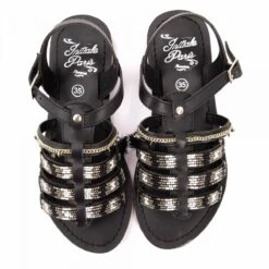 Sandales Noires à Brides Enfant INITIALE PARIS -Dockers by Gerli Soldes Magasin sandales noires a brides enfant initiale paris 2