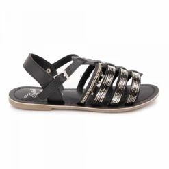 Sandales Noires à Brides Enfant INITIALE PARIS